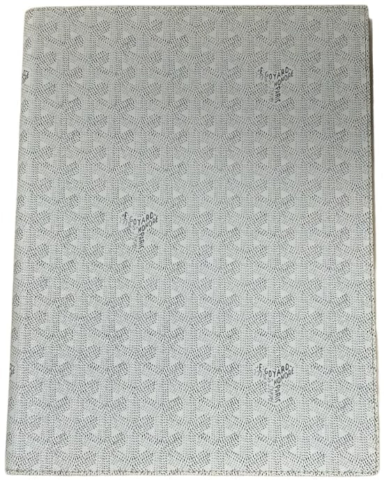 GOYARD 'WHITE' THABO NOTEBOOK HOLDER 84 (MEDIUM)