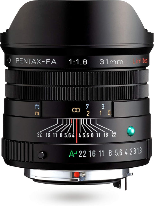 Pentax HD 31 mm F1.8 Limited Black Lens, Wide Angle Prime Lens [F1.8 Large-aperture Lens] [High Performance HD Coating] [SP Coating] [Round Diaphragm] [Machined Aluminum Body] (20210)