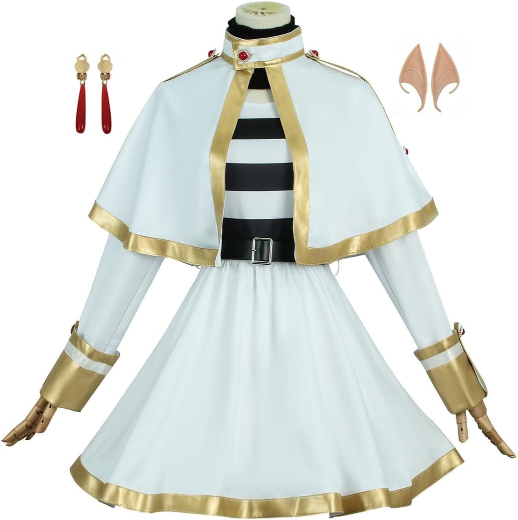 COS-SA Children's Freeren Cosplay Children's Costume, Dress-up, Stage Performance Clothing, Daily Wear, School Festival, Cultural Festival, Halloween, Christmas