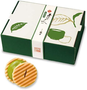 Drumeton, Princess Chiju Senbe, Organic Matcha, Set of 12, Kyoto Exclusive, Japanese Confectionery, Kyoto Home Celebration, Return Celebration, School Entrance Celebration, Graduation, Serving