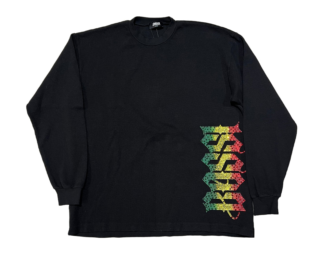 BOSSI 'RASTA LOGO' BLACK THERMAL LONGSLEEVE