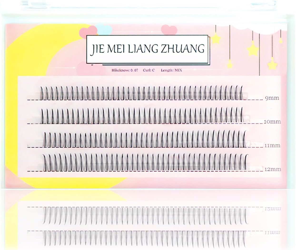 Partial False Eyelashes, 0.3 - 0.5 inches (9 - 12 mm), Matsueku Self, Natural, Reusable False Eyelashes, DIY, Eye Makeup, Top Eyelashes, Popular, Easy, Cosplay Makeup (A)