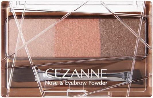 Cezanne Nose & Eyebrow Powder 05 Coral Brown Eyebrow Powder Nose Shadow with Brush 1pc (x1)