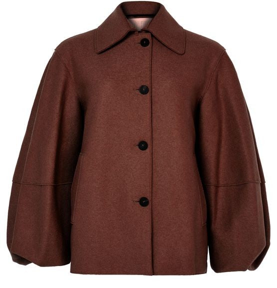 HARRIS WHARF LONDON Puff-sleeved jacket in pressed wool - Image 1