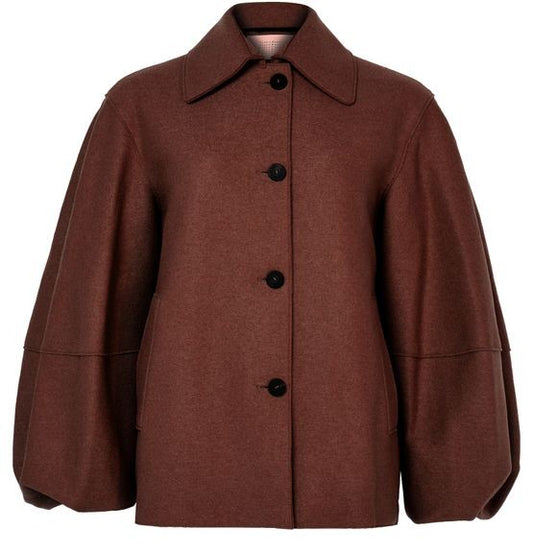 HARRIS WHARF LONDON Puff-sleeved jacket in pressed wool - Image 1