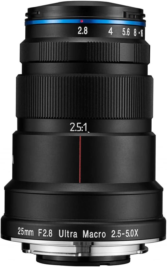 Venus Laowa 25mm f/2.8 2.5-5X Ultra Macro Manual Focus Lens for Canon EF Mount Cameras
