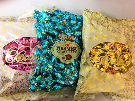 Pure Re Ganso Tiramischoco 17.6 oz (500 g) + Strawberry Parfait 17.6 oz (500 g) + Cappuccino Chocolate 17.6 oz (500 g), 3-piece set [Commercial Size]