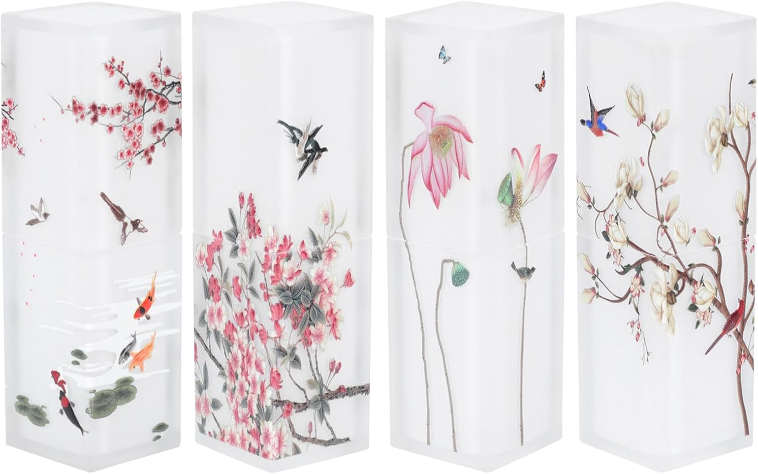 FRCOLOR Lipstick Tube Empty Lipstick Storage Container Lipstick DIY Tube Lipstick Bottle Lip Gloss Container Lipstick Lip Balm Tube Lipstick Handmade Lipstick Refill Container Set of 4 (White)