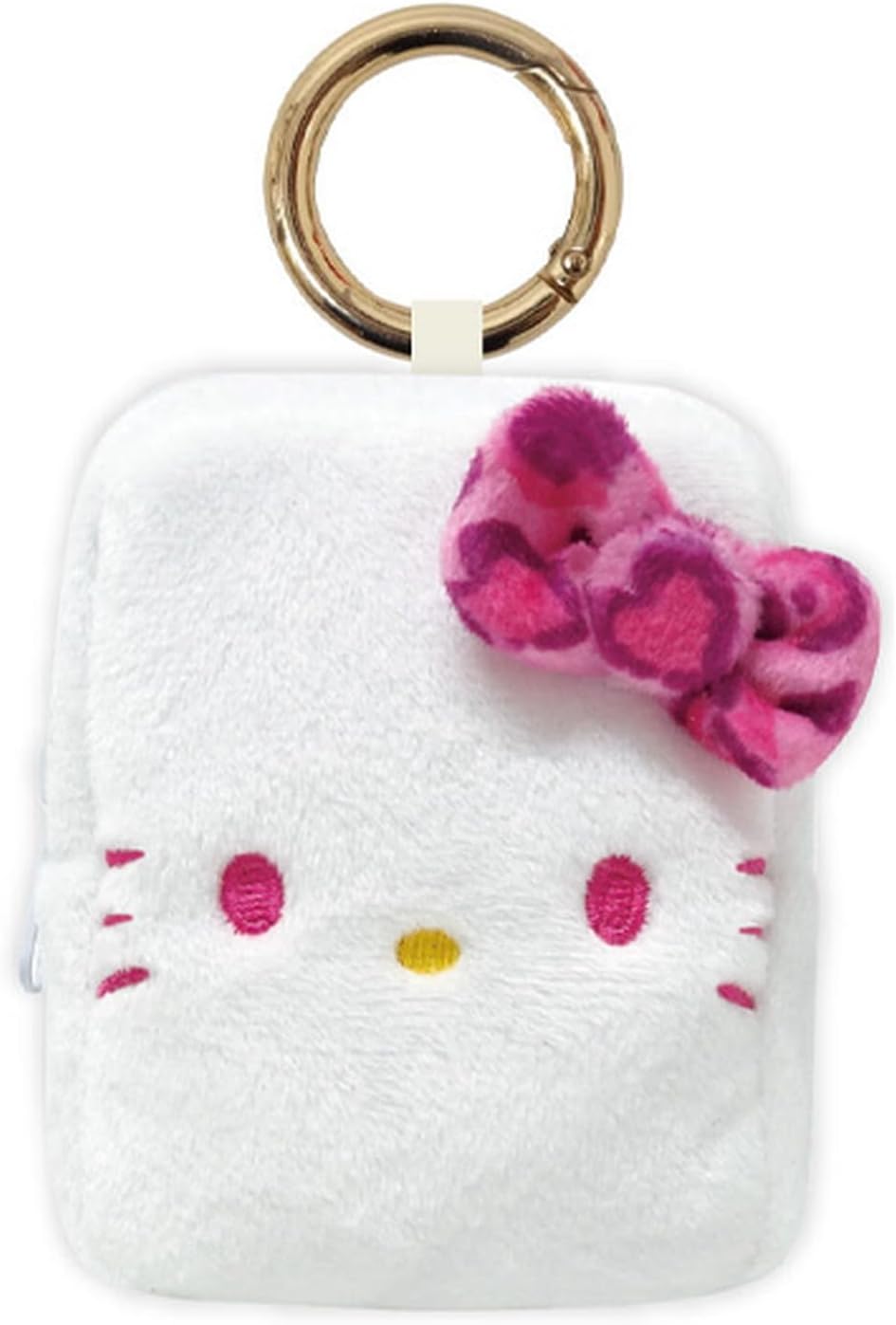 K Company Hello Kitty (Leopard Print Series) Mini Pouch with Carabiner Pink KTH-KP-PK H9.5 x W7.5 x D5 cm