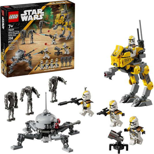 LEGO Star Wars Paquete de Batalla del 327º Cuerpo Estelar de Clone Troopers - Juguete de Construcción - Set de Juego de Rol para Niños y Niñas, Edades 7+ - Kit de Modelo Coleccionable y Decoración