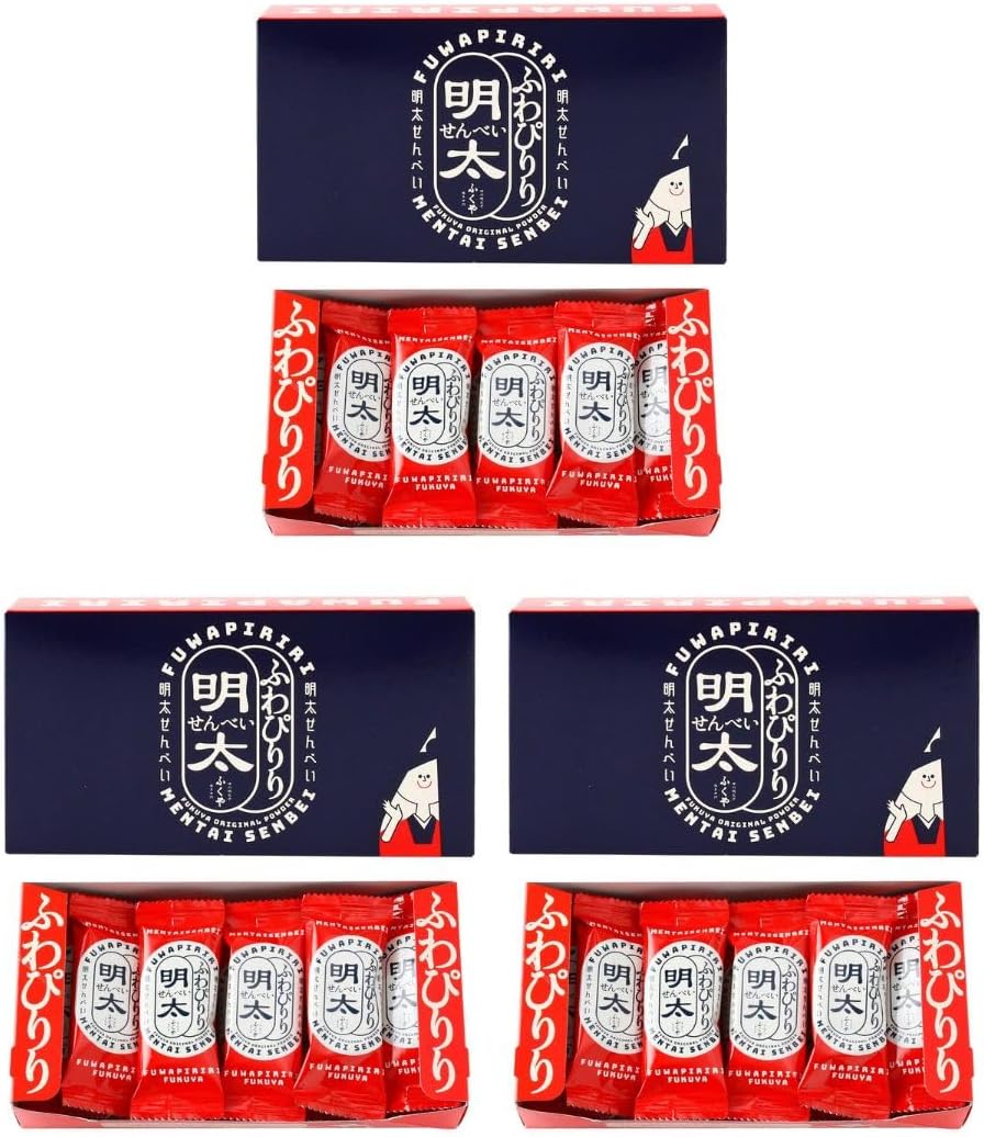 Fukuya Fukuoka Mentaiko Mentaiko Mentaiko Souvenir Hakata 20 Pieces (2 Sheets x 10 Bags) x 3 Boxes