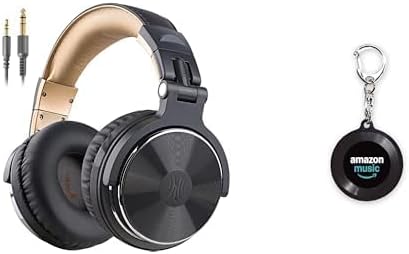【Set purchase】OneOdio Pro10 Headphones Wired 50mm Drivers with 3.5mm/6.35mm Compatible Cables (2 included) + 【Exclusive】The Music × Music Music Keychain