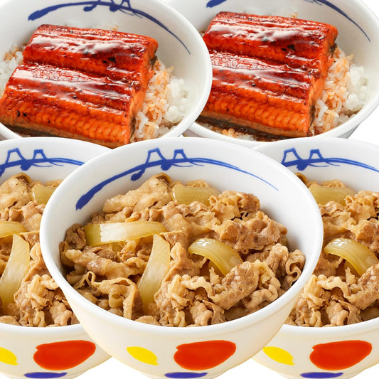 Matsuya Prime (12 Servings) Fuwa Toro! Unagi Set *Eel Cut (2.8 oz (80 g), 4 Pieces (Special Sauce with Sansho Pepper) & Beef Rice Ingredients (Premium Specification) 8 Servings