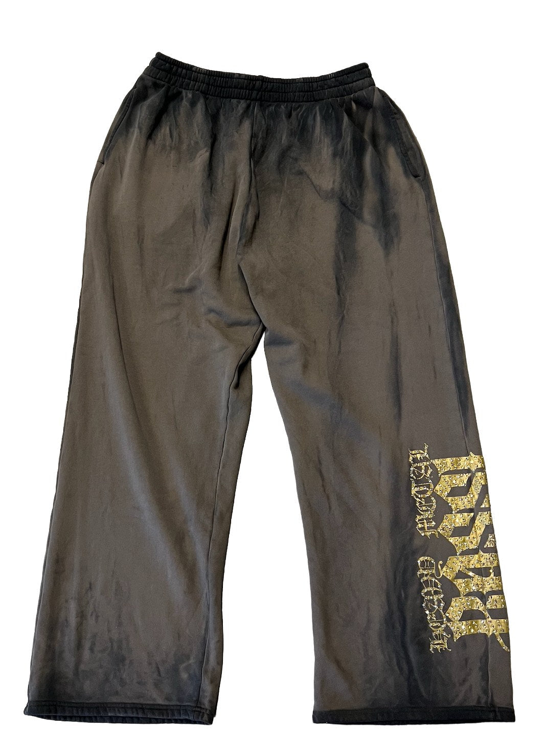 BOSSI 'GOLD HEAVY METAL' WASHED GREY SWEATPANTS