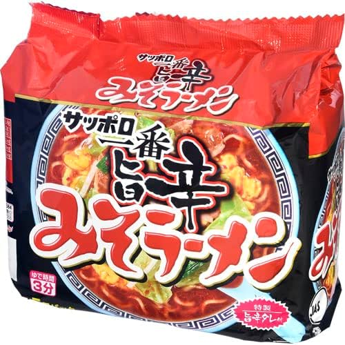 Sanyo Sapporo Ichiban Miso Ramen, Spicy, Pack of 5