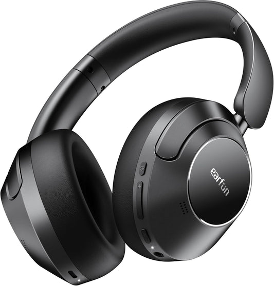 [VGP 2024 SUMMER Best Value Award] EarFun Wave Pro Wireless Headphones Bluetooth 5.4 [2025 Upgraded] LDAC Compatible Active Noise Cancelling Headphones [Wired/Wireless, High Resolution] Up to 80 Hours