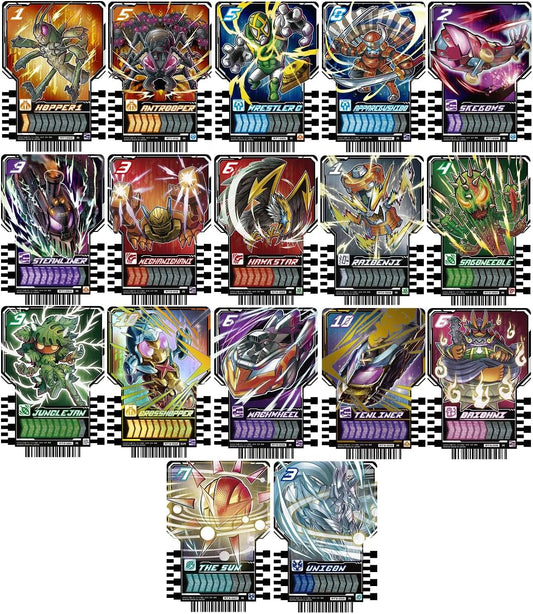 Kamen Rider Gatchard Ride Chemey Trading Card PHASE: 01 R Rares, 6 Types + PHASE: 02 R Rares 5 Types + Phase: 03 R Rare 6 Types Set