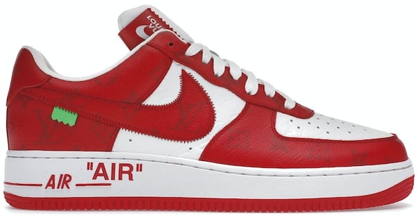 LOUIS VUITTON X NIKE AIR FORCE 1 LOW BY VIRGIL ABLOH RED
