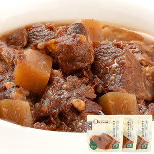 Osozai Okawari Retorto Beef Tendon Doteni 150g×3P Side Dish Main Dish Food Beef Tendon Room Temperature Appetizer Doteni Miso Flavor