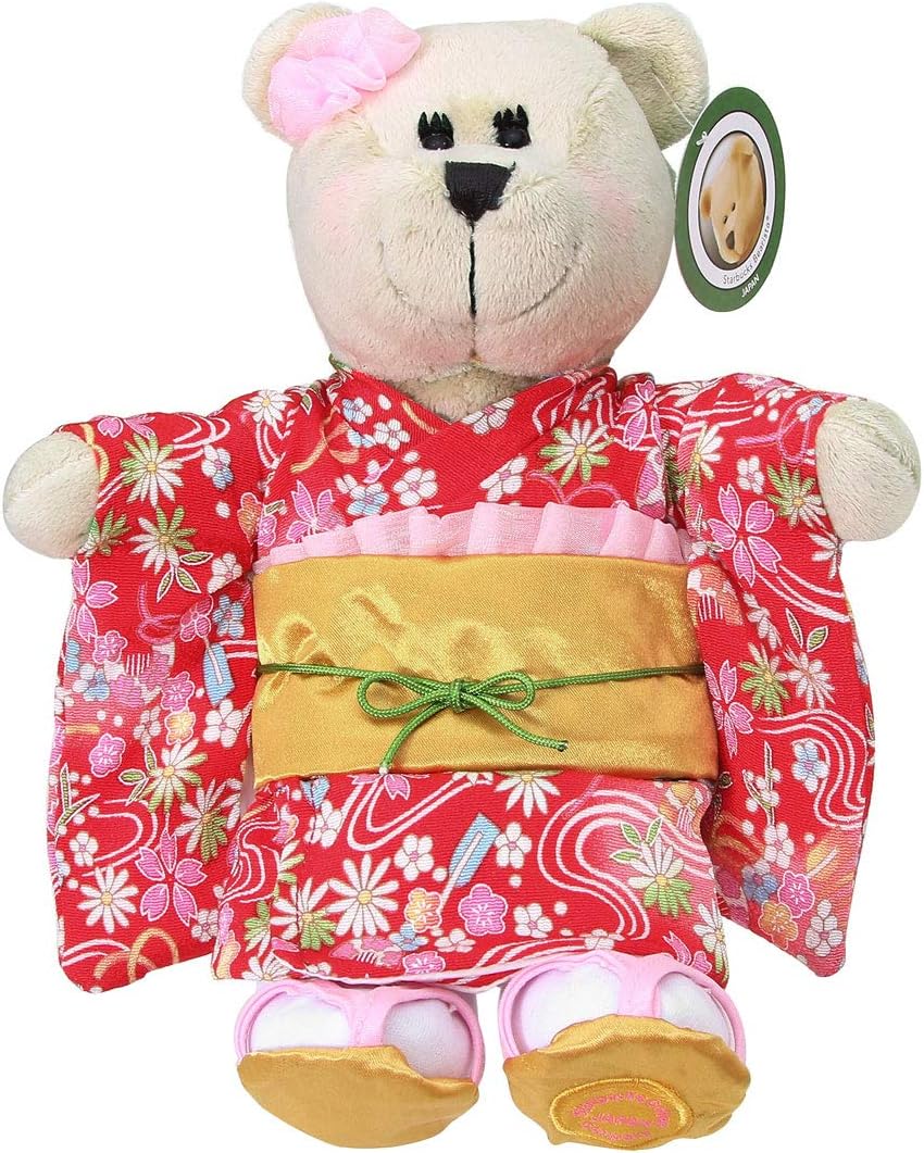 Starbucks Staba Plush Bearista Bear Bear Bear Boys Girls Japan Limited Japanese Kimono Hakama Crepe Ethnic Costume Black Apron Barista Asian (Girl) Birthday Gift