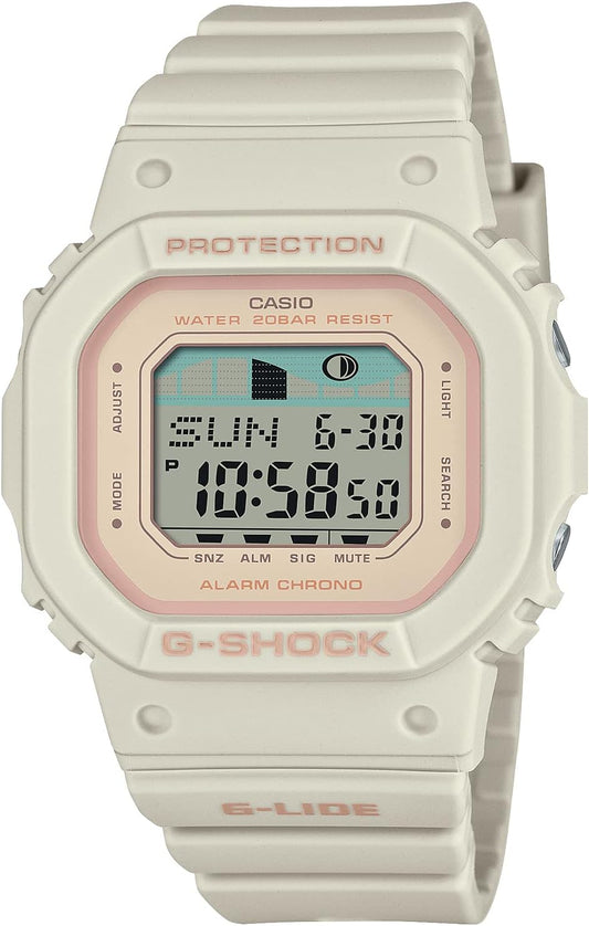 Casio G-LIDE GLX-S5600 Wristwatch, white (off-white), Retro