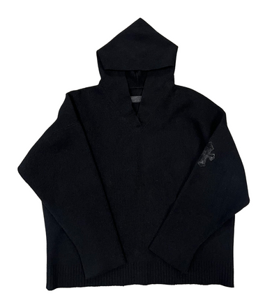 CHROME HEARTS 'BLACK' KNIT PATCH HOODIE