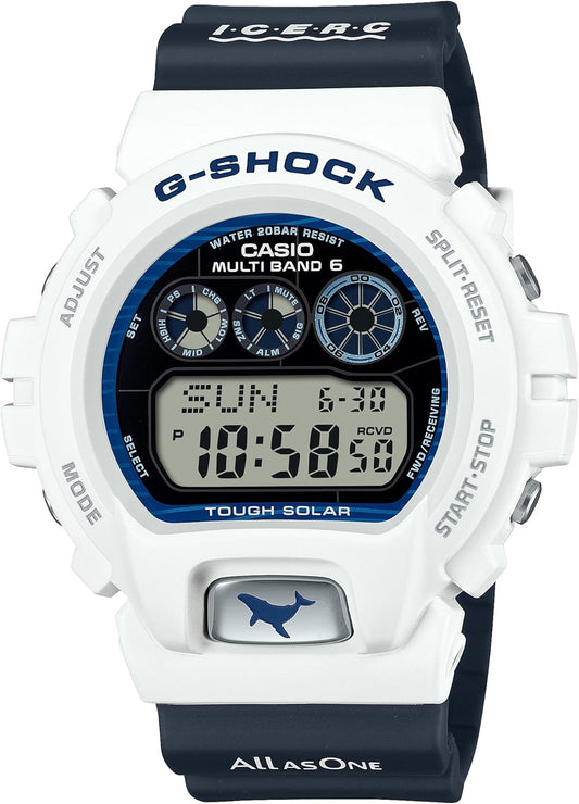 Casio GW-6905K-7AJR Wristwatch, Love Sea and The Earth ICERC Japan Collaboration Model, Radio Controlled Solar, Men's White x Deep Blue