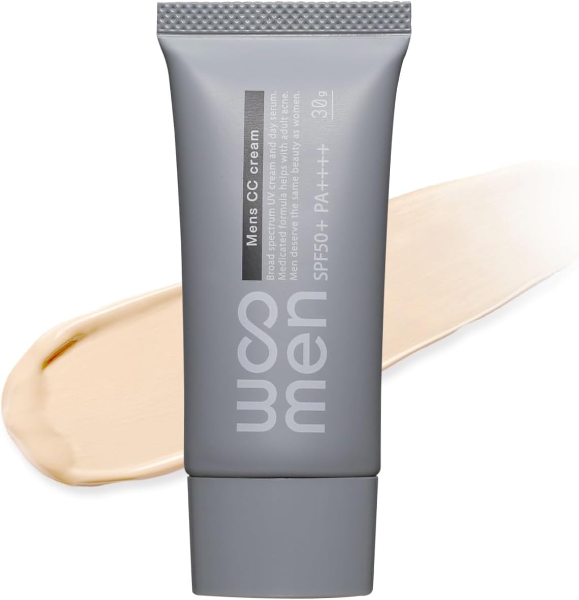 WOOMEN PF50+ PA++++ Waterproof Sunscreen Makeup Base for Men CC Cream Moisture UV 1.1 oz (30 g) (Beige)