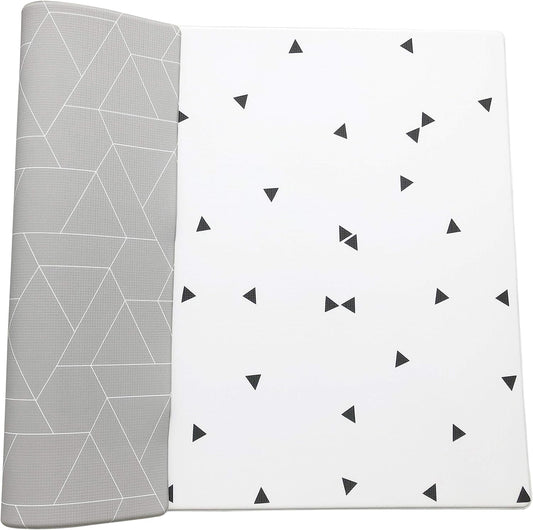 Little Bot Baby Zen Line + Triangle Baby Play Mat, Large, 6.5 x 4.5 ft (200 x 140 cm), 0.6 inch (1.5 cm) Thick, Soft Foam Mat for Babies