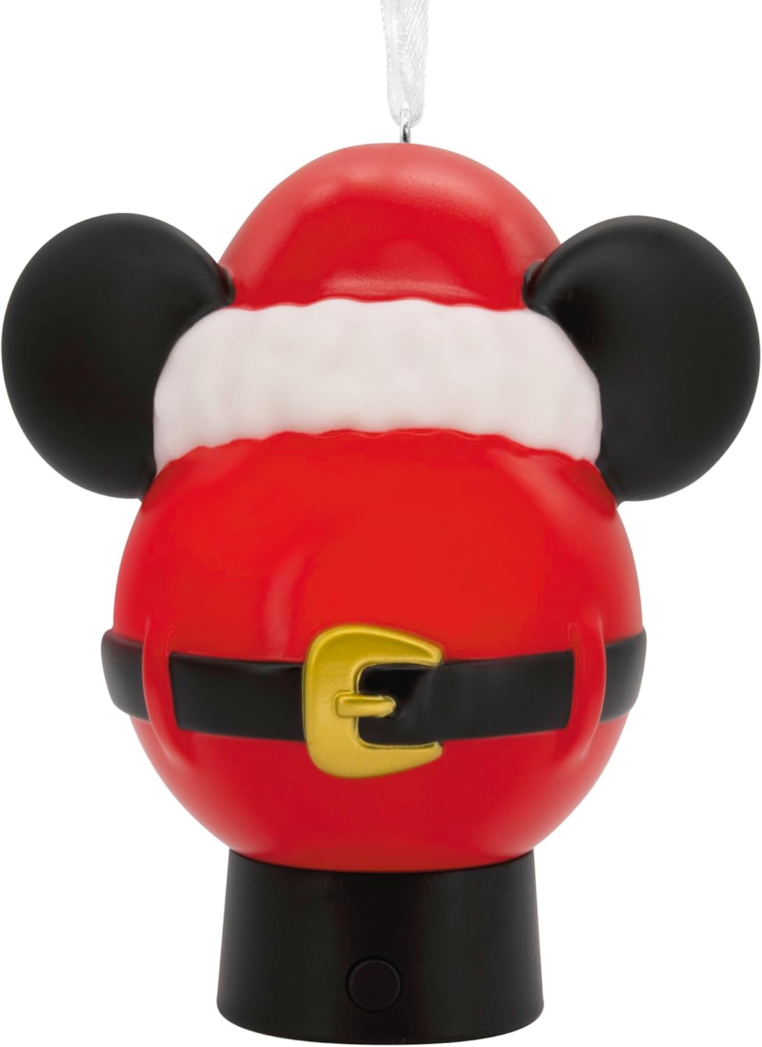 Hallmark Disney Mickey Mouse Icono con Sombrero de Santa Adorno Navideño Colgante con Luz