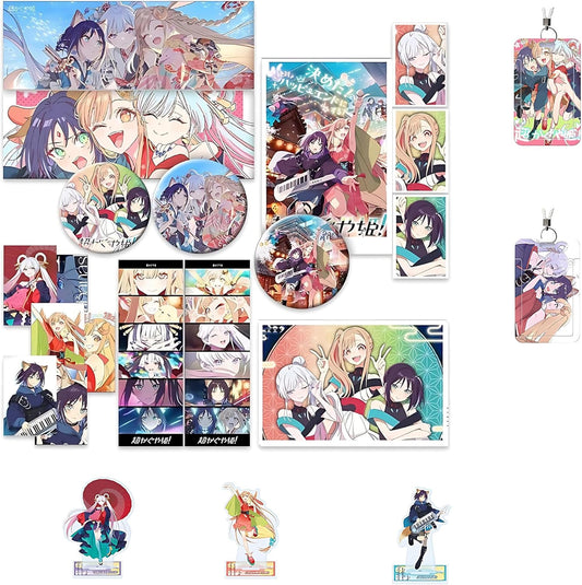 Super Kaguuya Princess Goods, Lucky Bag, 18 Piece Set, Tsukimi Yachiyo Sake Ileba, Kaguuya, Can Badge Card, Aurora Ticket, Card Sleeve, Acrylic Stand, Anime Character, Souvenir, Present