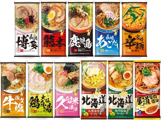 Local Ramen Marutai Stick Ramen 11 Types 22 Servings Kyushu Hokkaido Setouchi Local Assortment Original Package