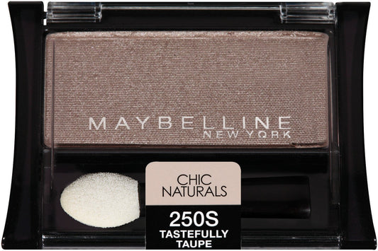 Sombra de ojos Maybelline New York Expert Wear Singles, Chic Naturals 250s Tastefully Taupe, 0.09 onzas