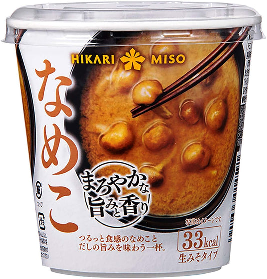 Hikari Miso Cup Miso Soup, Mellow Umami and Aroma, Nameko, 1 serving × 6 pieces