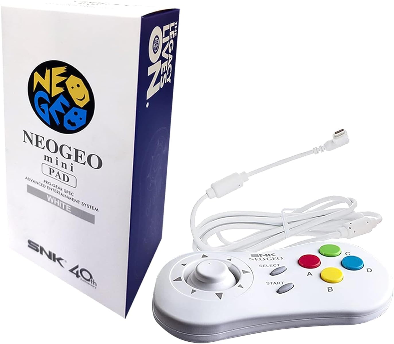 NEOGEO Mini PAD - 白 NEO GEO Mini/NEO-GEO Arcade Stick Pro用 SNKクラシック有線ゲームコントローラ