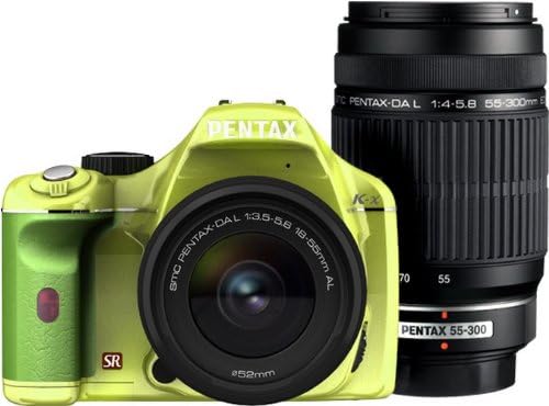 PENTAX デジタル一眼レフカメラ K-x ダブルズームキット ライトイエロー/グリーン 070