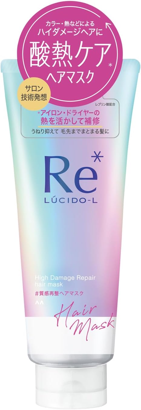 LUCIDO-L #Textured Re-conditioning Hair Mask Wash Off Acid Heat Treatment 200g (x1)
