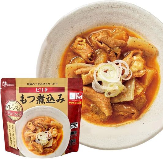 Iris Ohyama de Pa Cook Microwaveable Spicy Offal Stew, 4.9 oz (140 g), Side Dish, Ready-to-Eat