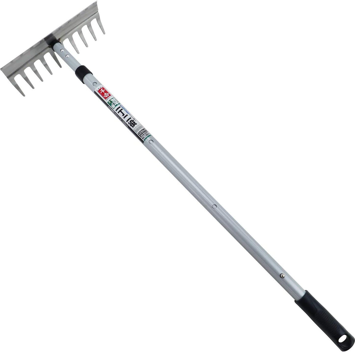 SENKICHI Telescopic Stainless Steel Rake, 1,300mm (shortest length: 800mm)