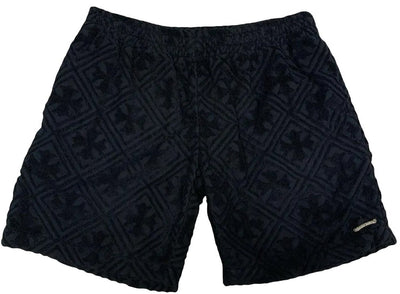 CHROME HEARTS 'BLACK TOWEL' PLUS CROSS SHORTS
