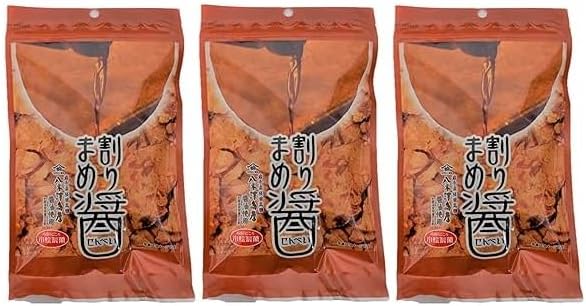 Komatsu Seika Waramame Sauce Rice Crackers, 2.4 oz (66 g) x 3 Bags, Iwate Prefecture Souvenir