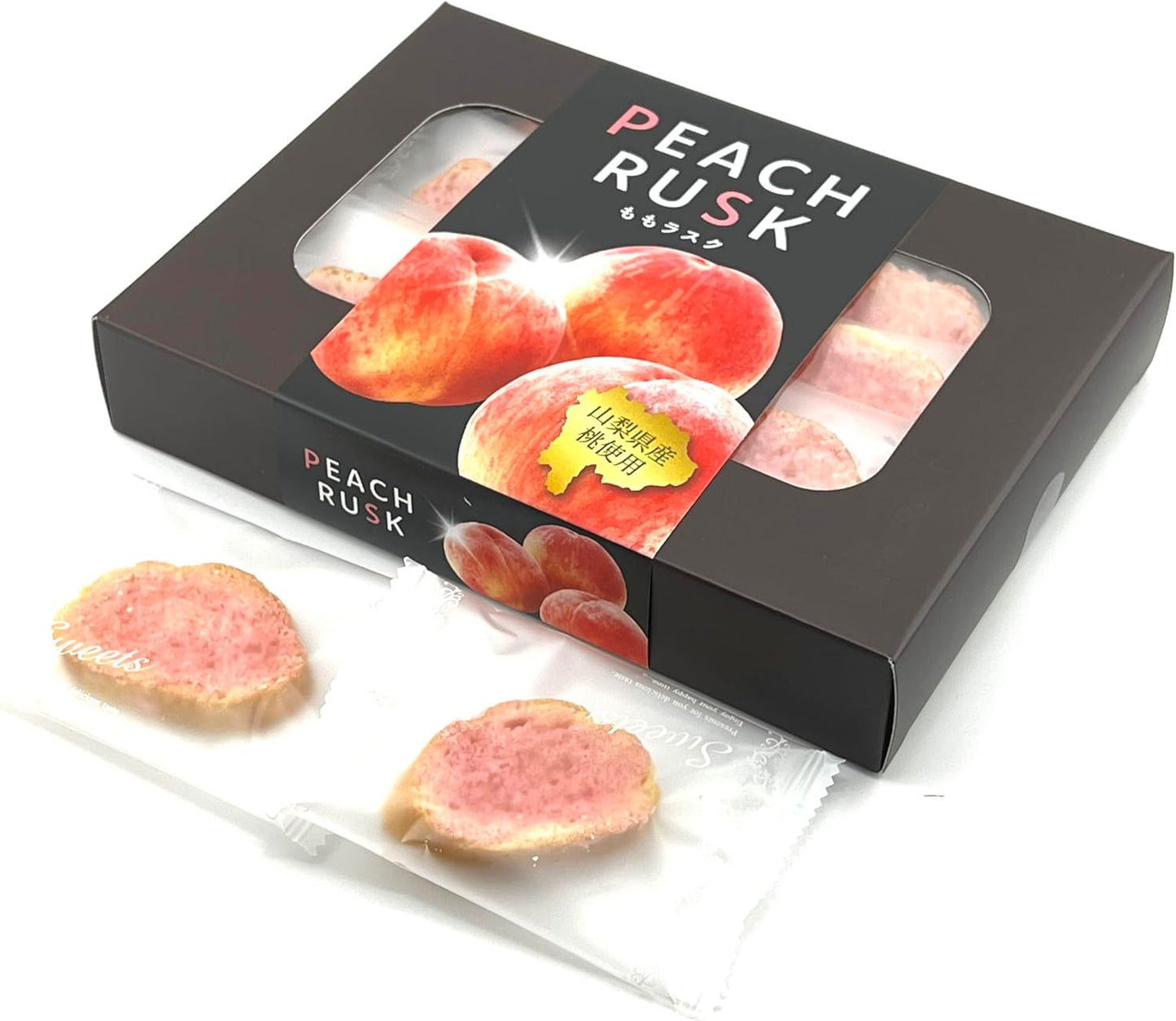 (Yamanashi Prefecture, Seasonal Limited Product) Rask, Momorask, Gift Boxed, 12 Pieces, 1 Box (12 Pieces), Crispy Bucket, Refreshing Sweetness, Made from Yamanashi Prefecture, PEACH RUSK, Souvenir