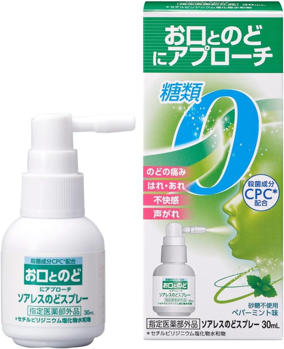 Nissin Pharmaceutical Industry Soareless Noodle Spray, Peppermint Flavor, Throat Pain, Sugar Free [Designated Quasi-Drug]