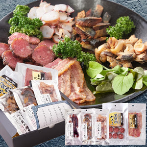 Natural Lifestyle Luxury Gift for Adults 5 Types (Meat & Fish) Compare to Eat, Fall Vacations, Snacks, Assorted Set, Birthday, Popular, Variety, Souvenir, Sake