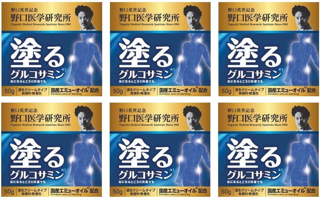 Noguchi Medical Research Institute Glucosamine Emu Easy Relief 1.8 oz (50 g) x 6 Pieces