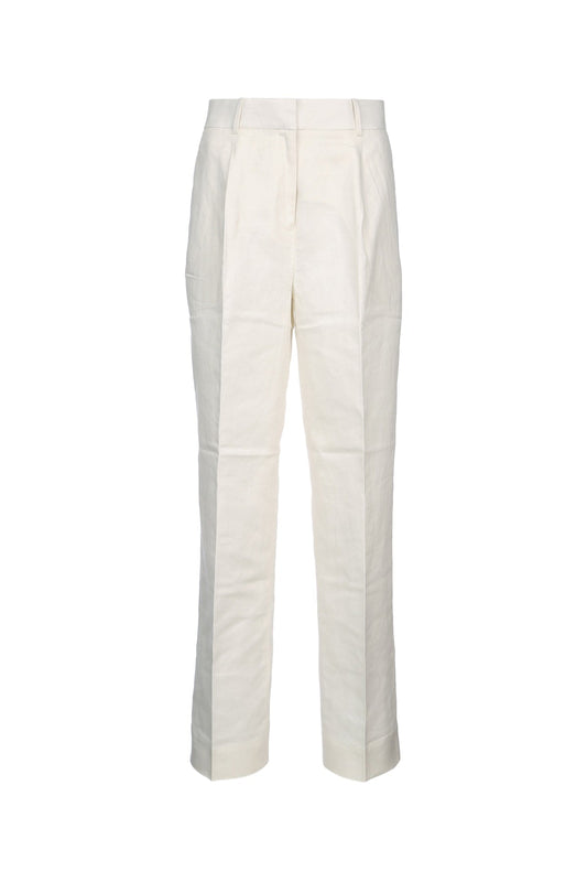 Calvin Klein構造化リネンプリーツパンツ - Image 1