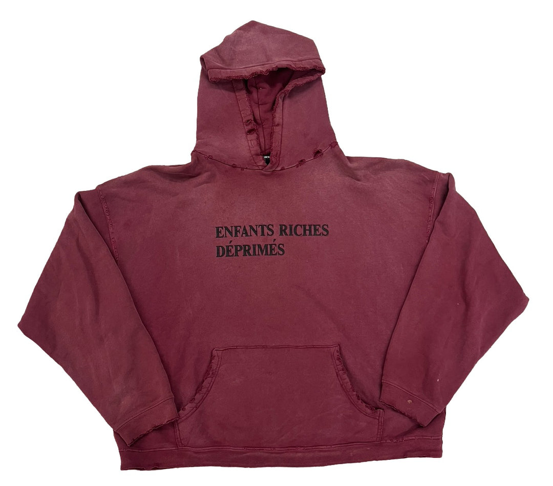 ENFANTS RICHES DÉPRIMÉS 'WASHED MAROON' HOODIE