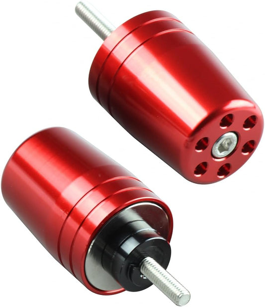 POSH 031979-02-10 Motorcycle Goods Handlebar End Ultra Heavy Bar End for Honda/Suzuki Genuine Handles, M6 Type CB1300SF/SB | CB400SF etc. Red