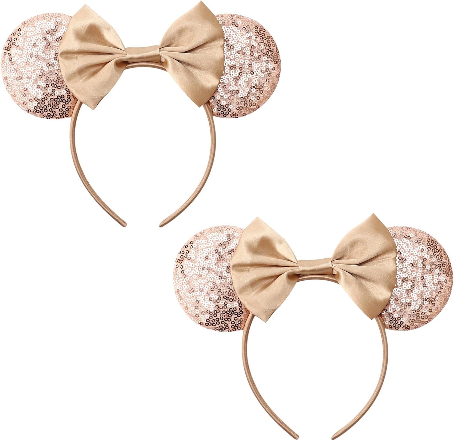 AQOKKA Mouse Ears Headbands with Bow Minnie Ears Cosplay Costume Hair Accessories for Women Birthday Party Decoration