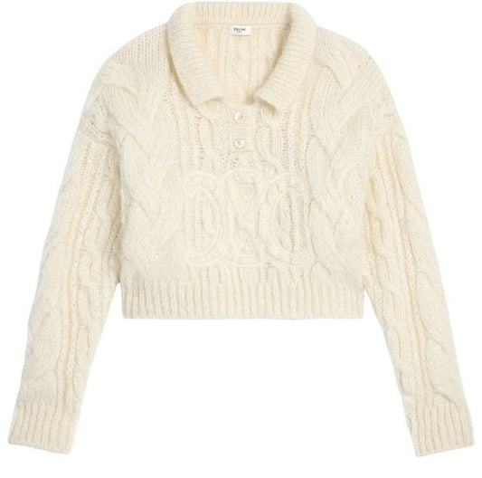 CELINE Sweater in aran mohair and wool - Image 1